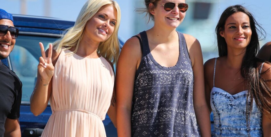 Caroline Receveur et Sandra Coll sur le tournage d&#039;Hollywood Girls 3 à Los Angeles le 7 août 2013.