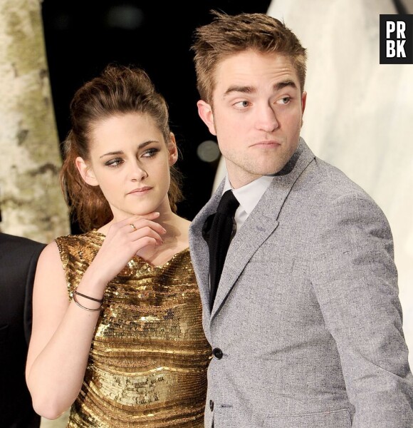 Robert Pattinson et Kristen Stewart pendant la promo de Twilight 5, en novembre 2012 à Berlin