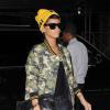 Rihanna et son bonnet jaune à New York le 22 août 2013.