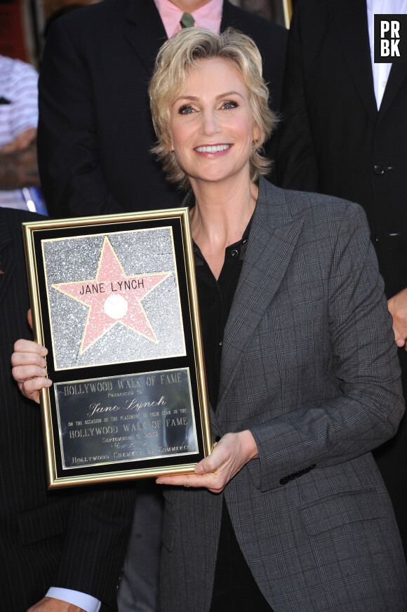 Jane Lynch et son étoile sur le Walk of Fame le 4 septembre 2013