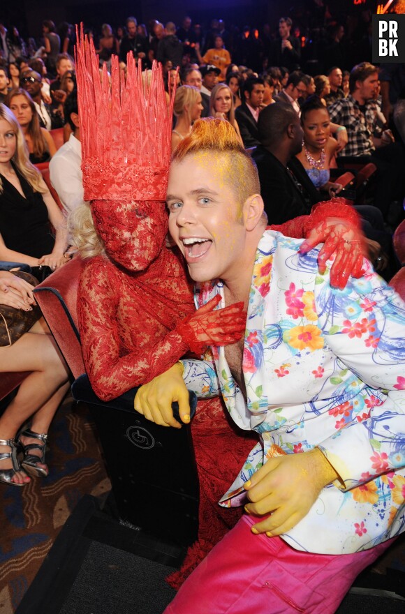 Lady Gaga et Perez Hilton photographiés aux MTV Video Music Awards 2009