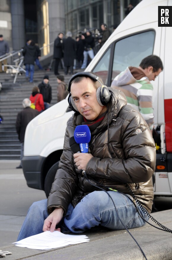 Jean-Marc Morandini pendant des manifestations anti-crise, le 29 janvier 2009 à Paris