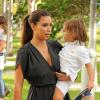 Kim Kardashian et son neveu Mason, le 3 octobre 2012 à Miami