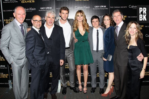 Jennifer Lawrence, Gary Ross et toute l'équipe d'Hunger Games le 20 mars 2012 à New York