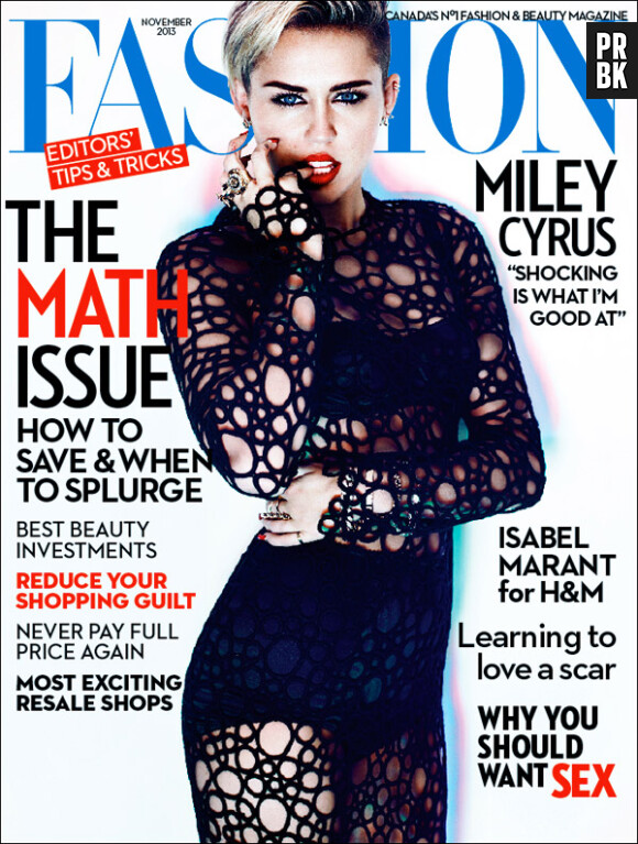 Miley Cyrus sexy en Une du magazine Fashion