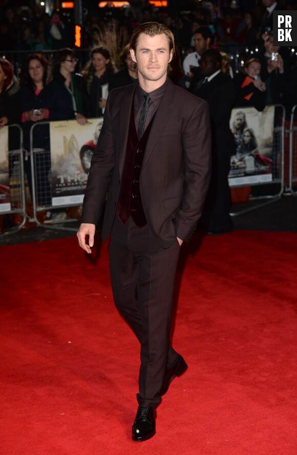 Chris Hemsworth à l'avant-première de Thor 2, le 22 octobre 2013 à Londres