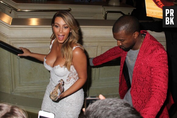 Kim Kardashian et Kanye West, pour la soirée d'anniversaire de la bimbo