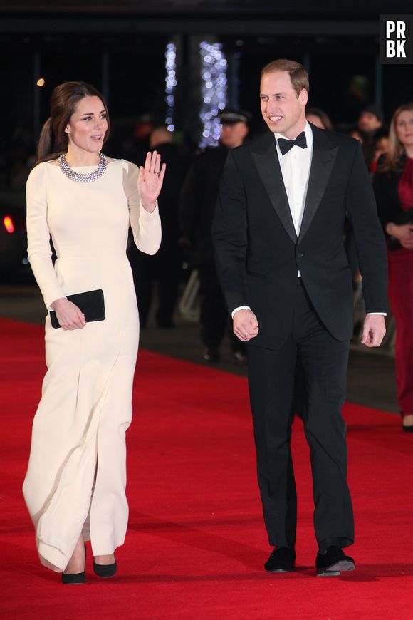 Kate Middleton et le Prince William sur le tapis rouge londonien de Mandela, le 5 décembre 2013