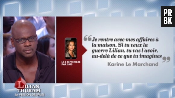 Lilian Thuram s'explique sur l'affaire Karine Le Marchand dans Le Grand Journal sur Canal+ le 17 octobre 2013