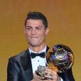 Cristiano Ronaldo ému pendant la cérémonie du Ballon d'or 2013, le 13 janvier 2014 à Zurich