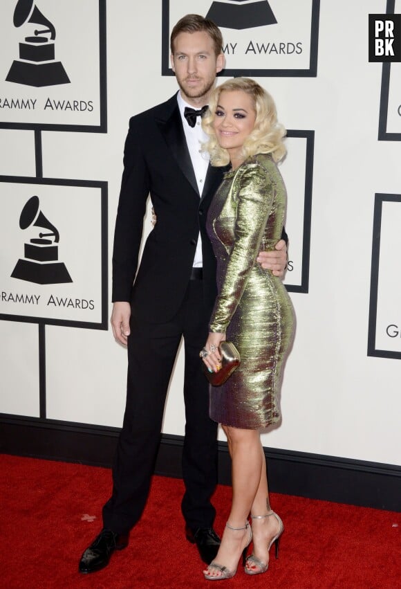 Calvin Harris et Rita Ora aux Grammy Awards 2014, le 26 janvier 2014 à Los Angeles