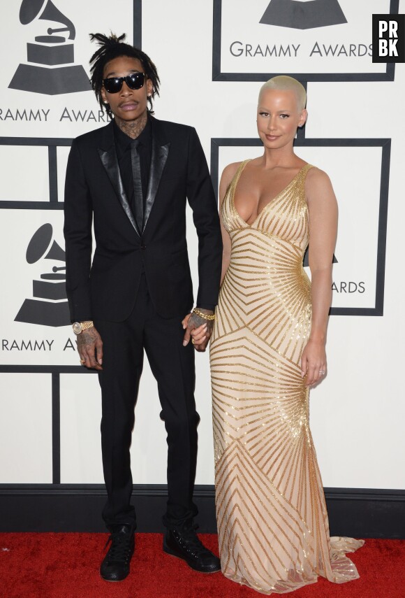 Wiz Khalifa et Amber Rose aux Grammy Awards 2014, le 26 janvier 2014 à Los Angeles