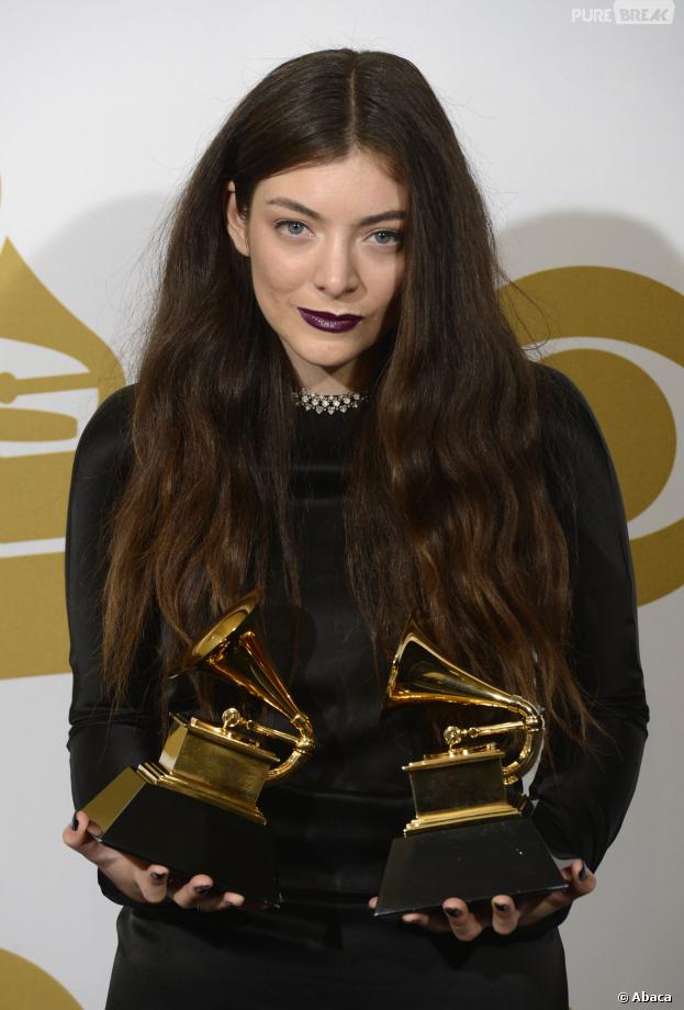 Lorde sur le tapis rouge des Grammy Awards le 26 janvier 2014 à Los Angeles
