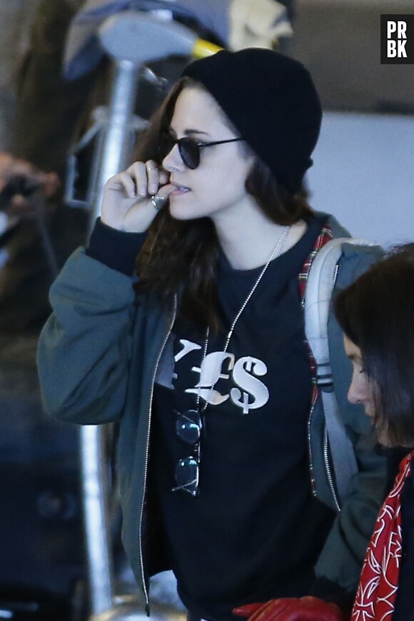 Kristen Stewart vient d'atterrir en France, le 3 février 2014 à Paris