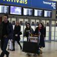 Kristen Stewart a atterri à l'aéroport de Roissy, le 3 février 2014 à Paris