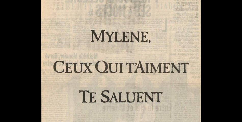 Mylène Farmer : en 1989, ses proches lui avaient offert une pleine page dans Libération avant son premier grand concert