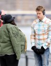 Glee saison 5 :  Chord Overstreet et Amber Riley en tournage à New York