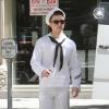 Glee saison 5 : Chris Colfer en marin sur le tournage à Los Angeles le 1er avril 2014