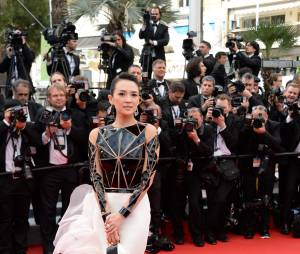 Zhang Ziyi sur le tapis rouge de l'ouverture du Festival de Cannes 2014, le 14 mai