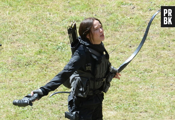 Hunger Games 3 : Jennifer Lawrence sur le tournage à Noisy le Grand le 15 mai 2013