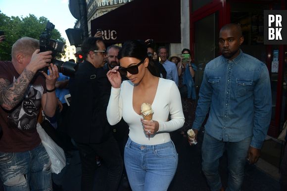 Kim Kardashian et Kanye West : shopping et tourisme à Paris avant le mariage, le 19 mai 2014