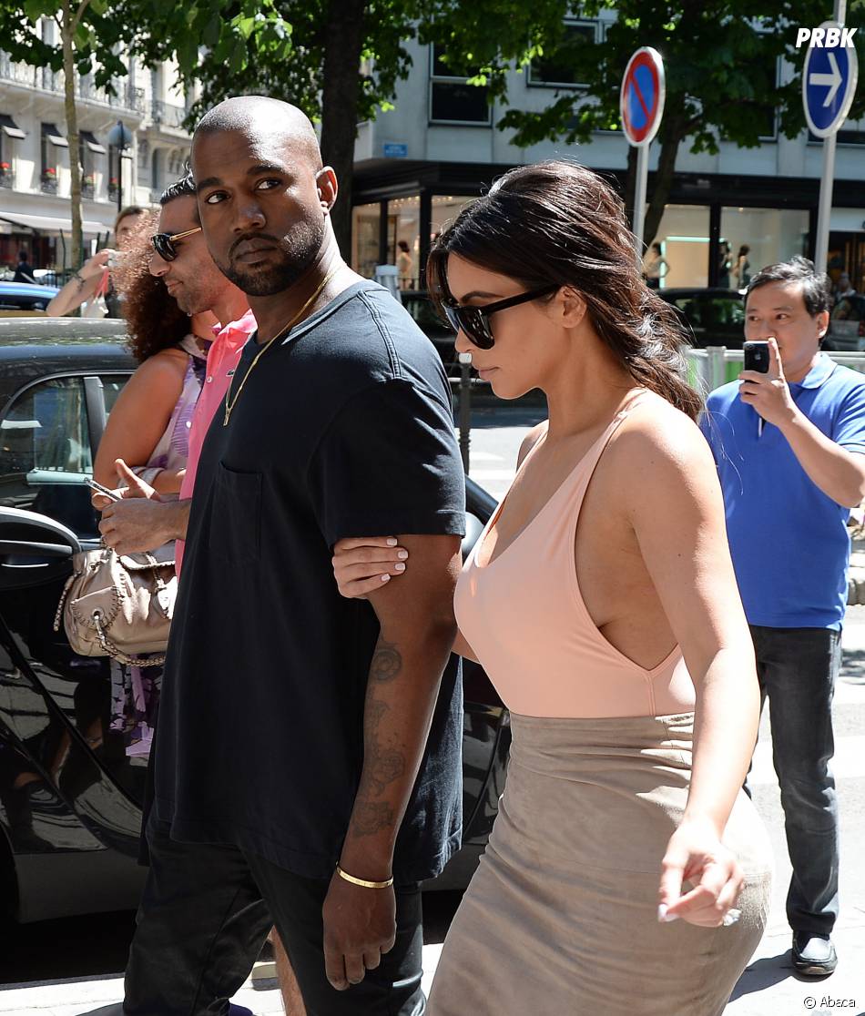 Kim Kardashian et Kanye West en visite à Paris avant leur mariage
