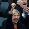 Michèle Laroque à Roland Garros pour soutenir Gaël Monfils en quart de finale, le 4 juin 2014