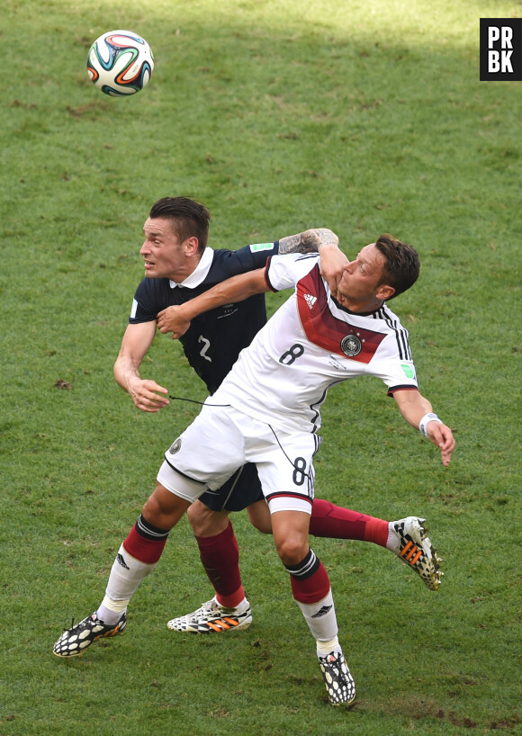 Match serré entre la France et l'Allemagne en quart de finale de la Coupe du Monde 2014, le 4 juillet 2014