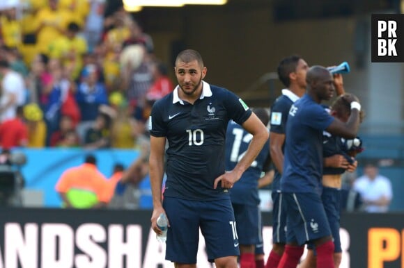 Karim Benzema après la défaite de l'équipe de France en quart de finale de la Coupe du Monde 2014, le 4 juillet 2014