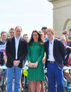  Kate Middleton, Prince William et Prince Harry ont donn&eacute; le coup d'envoi du Tour de France, le 5 juillet 2014 
