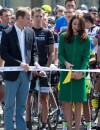  Kate Middleton, Prince William et Prince Harry lors de la c&eacute;r&eacute;monie du coup d'envoi du Tour de France, le 5 juillet 2014 