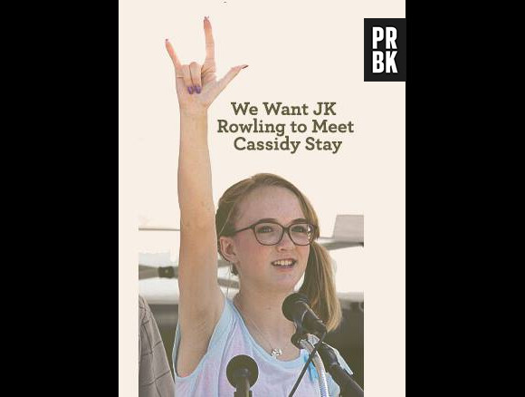 Mobilisation sur Facebook pour que JK Rowling recontre Cassidy Stay, une jeune fille dont toute la famille a été assassinée