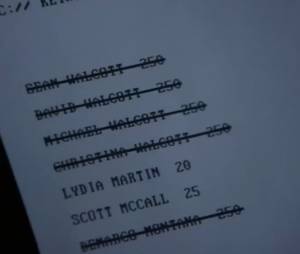 Teen Wolf saison 4 : une liste myst&eacute;rieuse