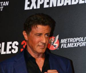 Sylvester Stallone assure la promo d'Expendables 3, le 7 août 2014 à Paris