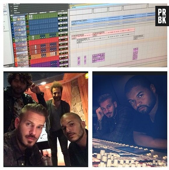 M. Pokora pendant l'enregistrement de son sixième album