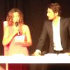 Danse avec les stars 5 : Sandrine Quétier et Vincent Cerruti pendant la conférence de presse le 10 septembre 2014