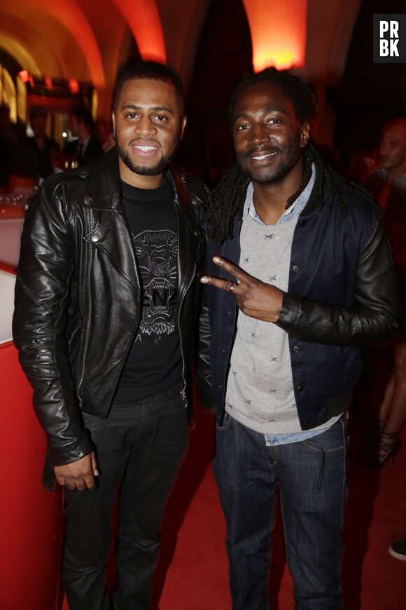 Axel Tony et Noom Diawara à la soirée FIFA 15 le 22 septembre 2014