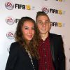 Lucas Digne et sa copine à la soirée FIFA 15 le 22 septembre 2014