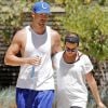 Lea Michele et Matthew Paetz : en couple pour une séance de sport à Los Angeles, le 13 août 2014