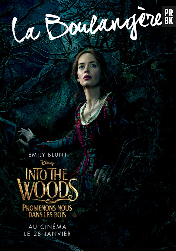 Into the Woods : l'affiche avec Emily Blunt dans le rôle de La boulangère