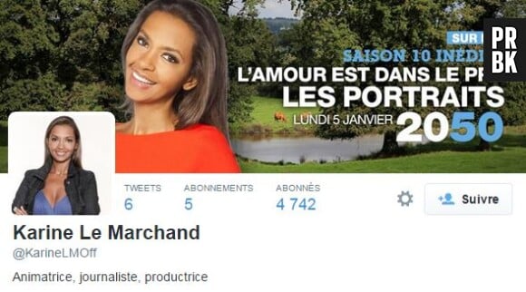 Karine Le Marchand enfin sur Twitter en 2015