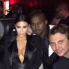 Kim Kardashian ultra décolletée avec Kanye West à l'anniversaire de John Legend, le 8 janvier 2015