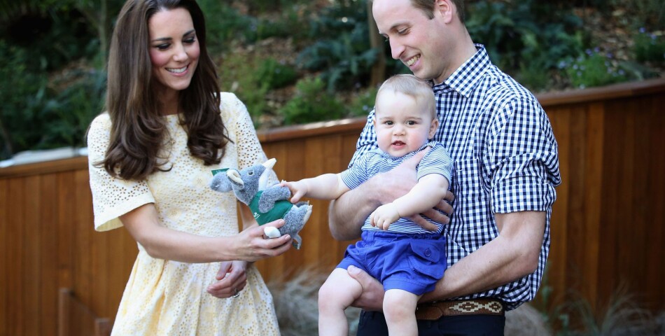 Kate Middleton, le Prince William et leur fils George en avril 2014