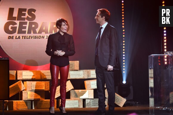 Les Gérard de la télévision 2015 : Alessandra Sublet sur scène, le 19 janvier 2015 à Paris