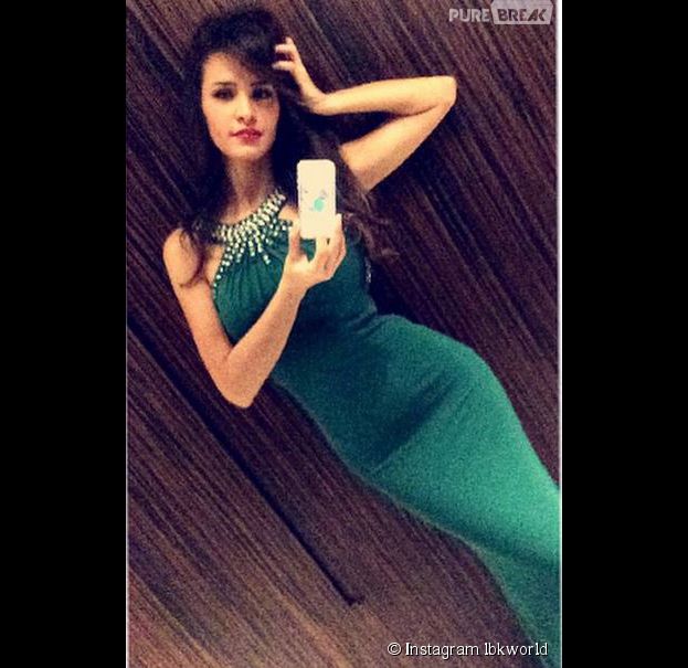 Leila Ben Khalifa sexy sur Instagram pour un gala de charité, le 2 février 2015
