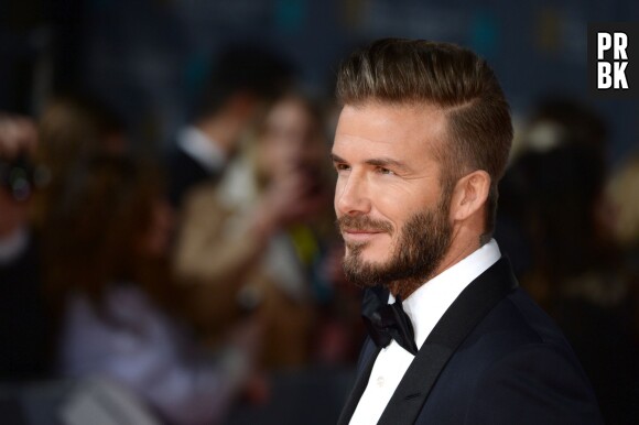 David Beckham sur le tapis-rouge des BAFTA le 8 février 2015 à Londres