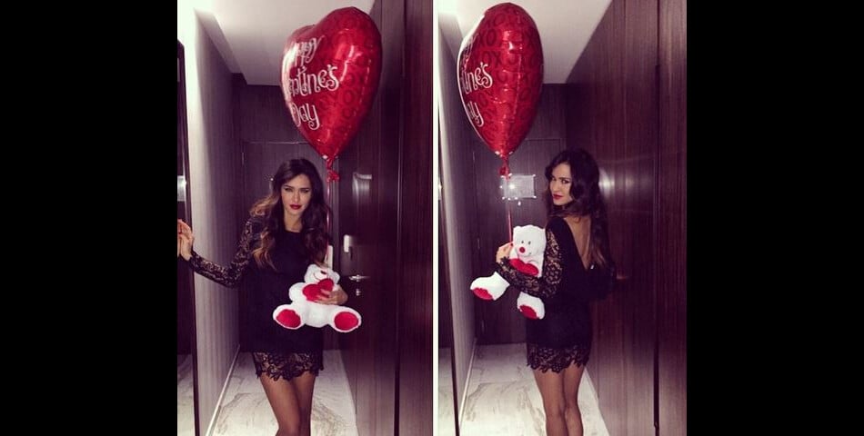 Leila Ben Khalifa sexy pour sa Saint-Valentin avec Aymeric Bonnery