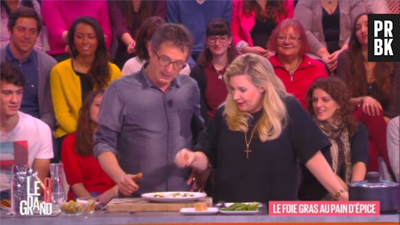 Hélène Darroz a goûté un plat du chroniqueur culinaire du Grand 8... et n'a pas été pas tendre dans sa critique, le 16 février 2015