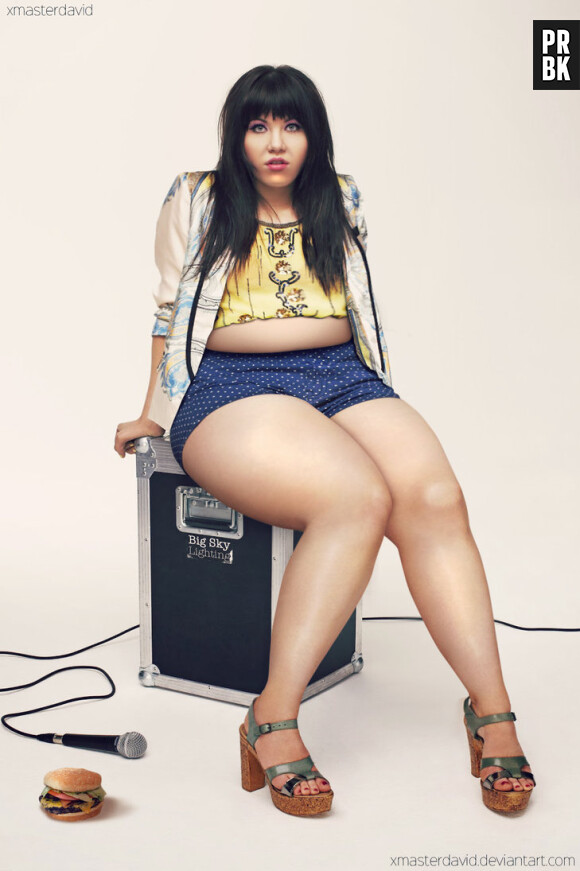Carly Rae Jepsen métamorphosée en obèse via Photoshop par l'artiste David Lopera