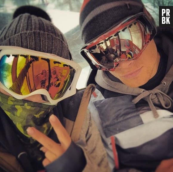 Gaëlle Garcia Diaz (Hollywood Girls 4) et son petit-ami (?) en vacances au ski